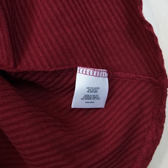 ModCloth 3/4 Sleeve Faux-Wrap Dress in Burgundy - Picture 7 of 7